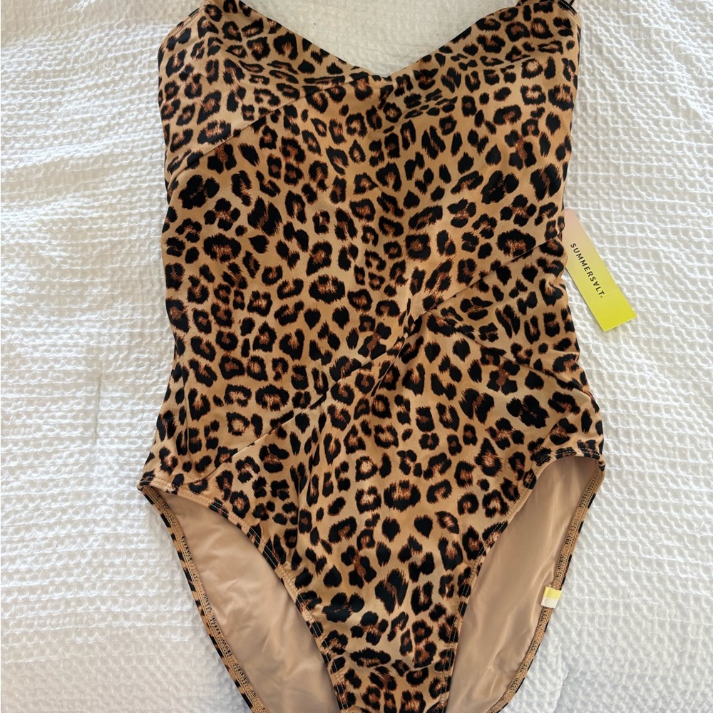 Summersalt Leopard Print One-Piece Swimsuit NWT